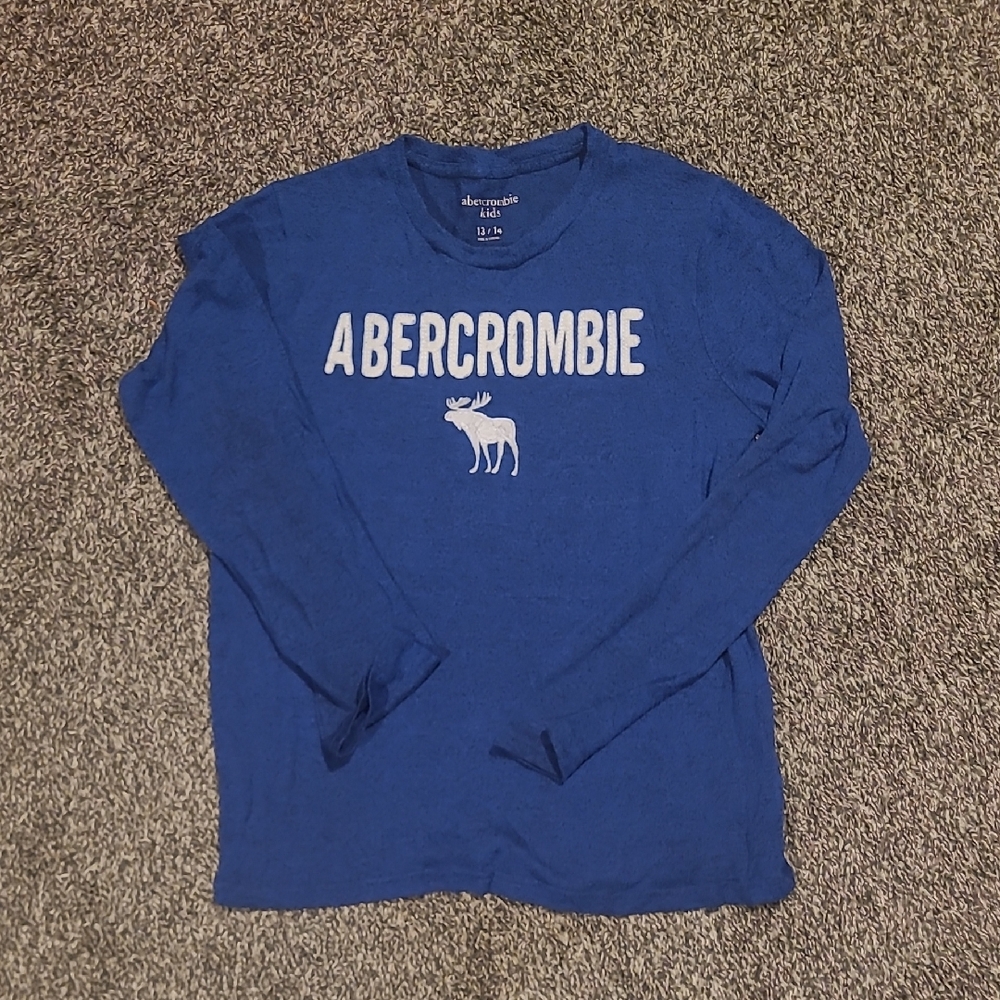 Abercrombie Boys Blue Long Sleeve Shirt Size 13/14